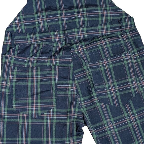 Romper Jack blue plaid overalls versitile stylish leisure men's Small - Picture 8 of 9